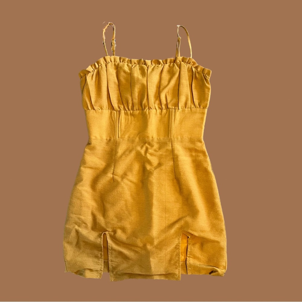 princess polly yellow/ochre summer minidress